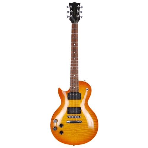 733 - 1999 Gordon Smith Graduate 60 left-handed electric guitar, made in England; Body: amber burst figure... 