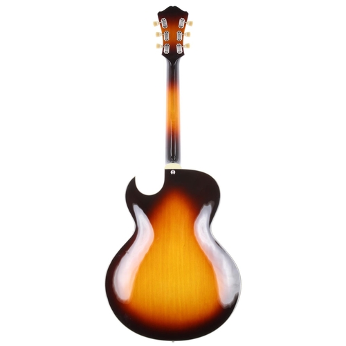 749 - Eastman AR372CE hollow body electric guitar, made in China; Body: three-tone sunburst finish; Neck: ... 