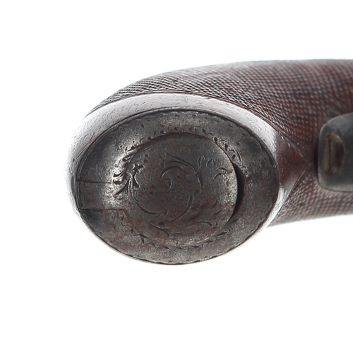 1094 - English 19th century percussion under-and-over pocket pistol signed Rodgers & Sons, Sheffield, .... 