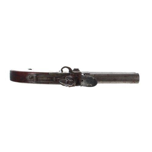 1095 - English late 18th/early 19th century flintlock box-lock over-and-under pocket pistol signed Twigg, L... 