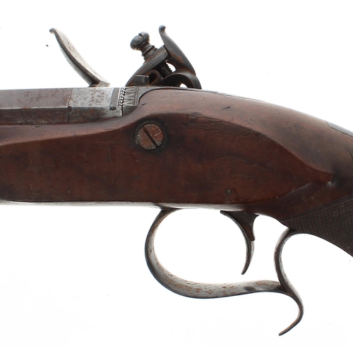 1096 - English late 18th century flintlock duelling pistol signed Jover, London, octagonal barrel, .600 cal... 