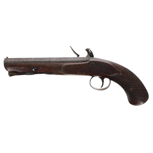 1097 - English late 18th/early 19th century flintlock pistol signed Prosser, London, 7