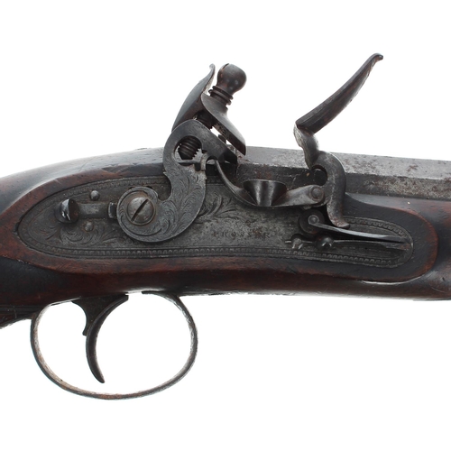 1097 - English late 18th/early 19th century flintlock pistol signed Prosser, London, 7