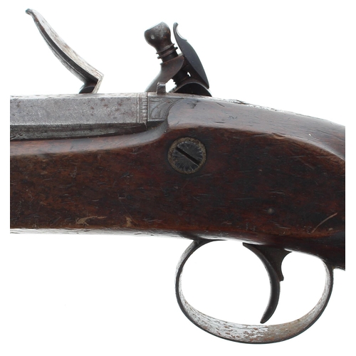 1097 - English late 18th/early 19th century flintlock pistol signed Prosser, London, 7