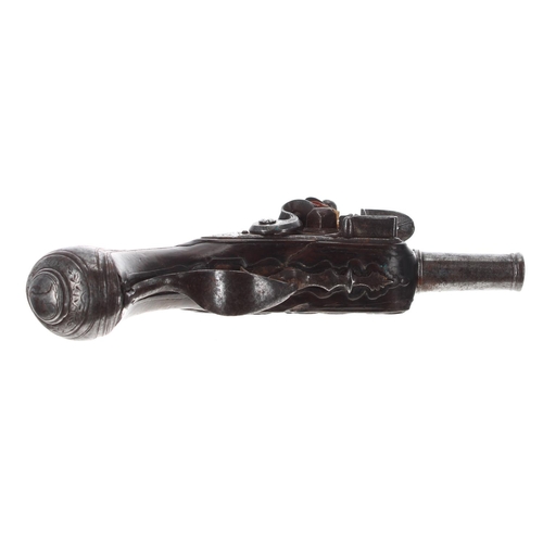 1100 - 18th century flintlock pocket pistol, 2.25