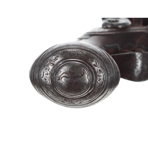 1100 - 18th century flintlock pocket pistol, 2.25