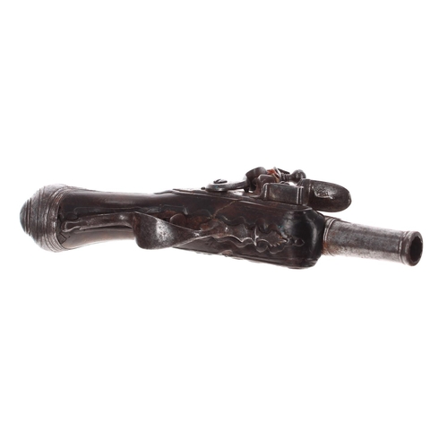 1100 - 18th century flintlock pocket pistol, 2.25