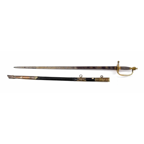 1128 - British 1796 pattern Infantry Officers sword, the 32.5