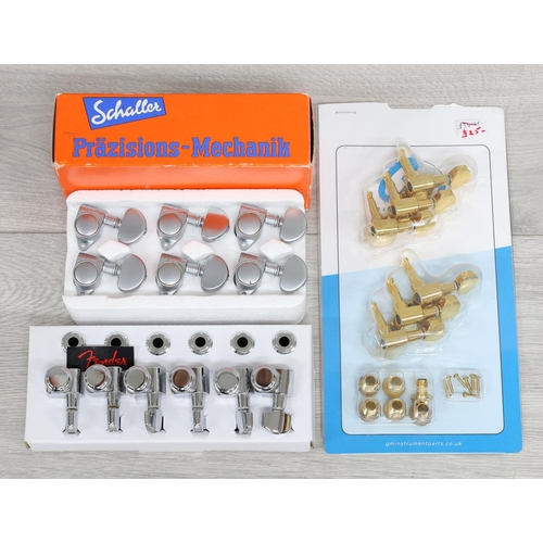 1836 - Selection of guitar tuners to include a set of Schaller M6L Vintage six-in-a-line tuners, a set of 2... 