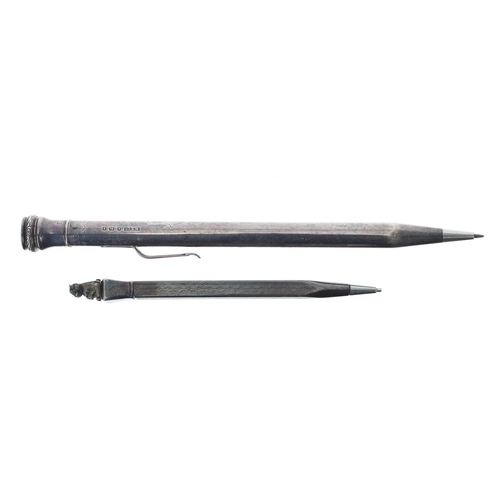 604 - Wahl Eversharp silver mechanical pencil; together with a ‘Sterling’ silver small mechanical pencil w... 