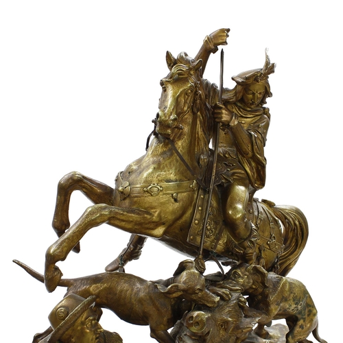 646 - After Jean Francois Theodore Gechter (French 1796-1844), large and impressive bronze figural group, ... 