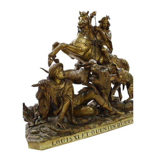 646 - After Jean Francois Theodore Gechter (French 1796-1844), large and impressive bronze figural group, ... 