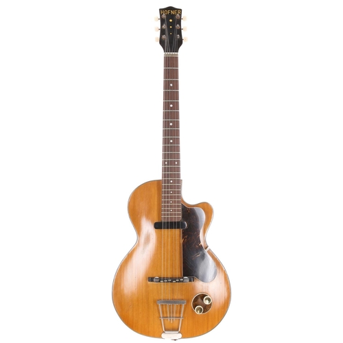 709 - Hofner Club 40 electric guitar, made in Germany, circa 1958; Body: blonde finished maple back and si... 