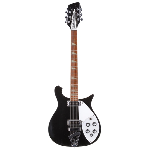 761 - 1990 Rickenbacker 620/12 twelve string electric guitar, made in USA; Body: Jetglo finish, mild lacqu... 