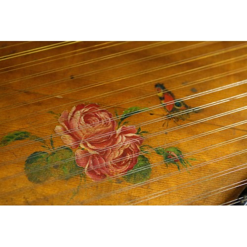 2508 - Bentside spinet by Joseph Harris, London, 1757, the lid and fallboard of walnut with holly stringing... 