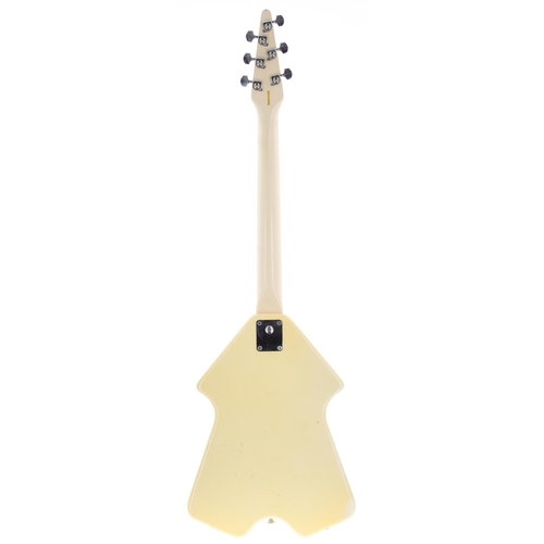 772 - Burns Flyte electric guitar, made in England, circa 1975; Body: cream/white finish, surface buckle s... 