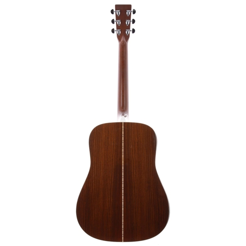 774 - 2010 C.F. Martin D-28 left-handed electro-acoustic guitar, made in USA; Back and sides: east Indian ... 