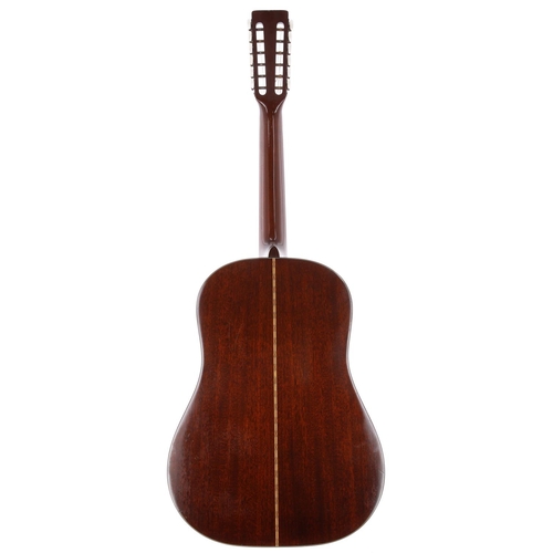 784 - 1971 C.F. Martin D12-20 twelve string acoustic guitar, made in USA; Back and sides: mahogany, light ... 