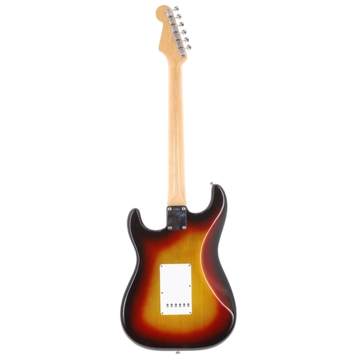 786 - 1963 Fender Stratocaster electric guitar, made in USA; Body: three-tone sunburst finish, a few very ... 