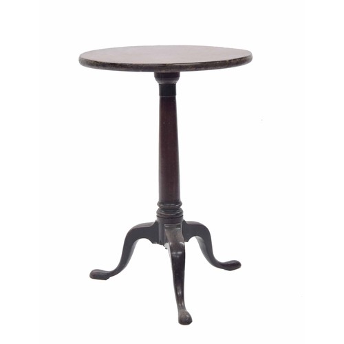 1441 - Georgian mahogany circular tripod wine table, 18