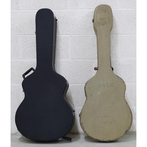 1850 - 1960s Selmer Thinline electric guitar hard case; together with a contemporary acoustic guitar hard c... 