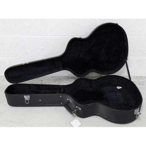 1850 - 1960s Selmer Thinline electric guitar hard case; together with a contemporary acoustic guitar hard c... 