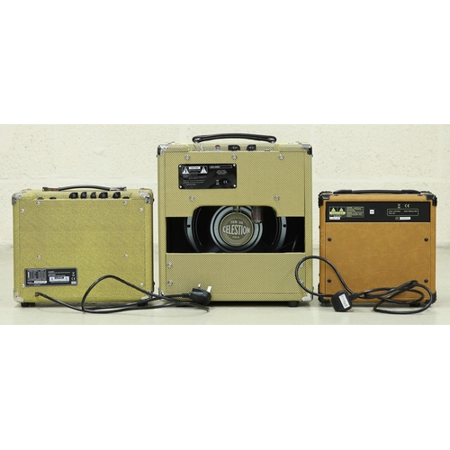 1244 - Duke Tone Royal Blood 10 guitar amplifier; together with a V15G practice amplifier and a Stagg pract... 