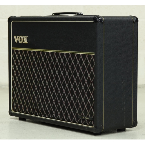 1255 - Vox AC10 2x12 combo guitar amplifier, made in England, circa 1964, with original footswitch and dust... 