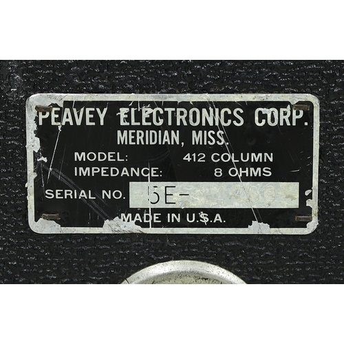 1295 - Peavey Standard PA Mixer Amp amplifier head; together with a pair of Peavey 412 column speaker cabin... 