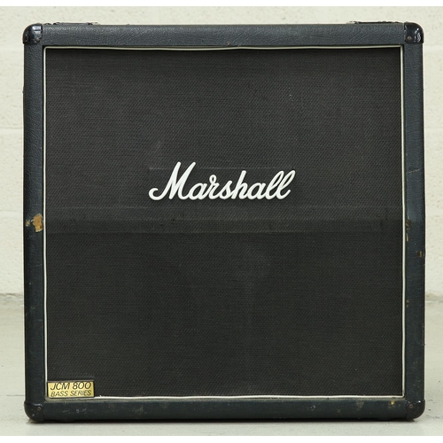 1298 - 1980s Marshall JCM 800 Bass Series 1935A bass 4 x 12 guitar amplifier speaker cabinet, with heavy du... 