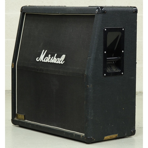 1298 - 1980s Marshall JCM 800 Bass Series 1935A bass 4 x 12 guitar amplifier speaker cabinet, with heavy du... 