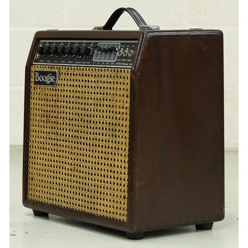 1302 - Mesa Boogie Mark II guitar amplifier, made in USA, hardwood cabinet with basket front, within a heav... 