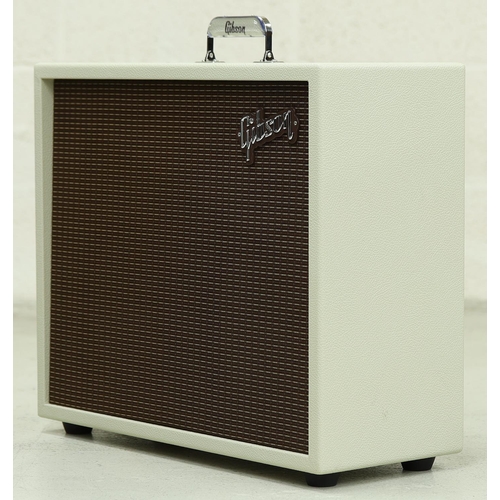 1307 - Gibson Dual Falcon 20 2x10 combo guitar amplifier, cream tolex with oxblood grille, with dust cover,... 