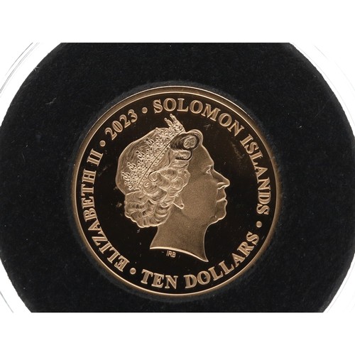 99 - Harrington & Byrne - 2023 Queen Elizabeth II Coronation Anniversary quarter ounce gold proof coi... 