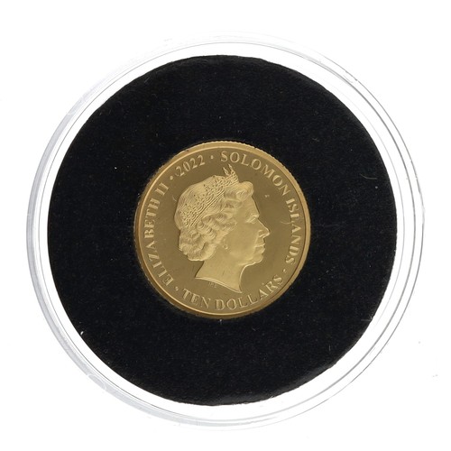 104 - Harrington & Byrne - 2022 Queen Elizabeth II Platinum Jubilee tenth-ounce gold proof coin, 22ct,... 