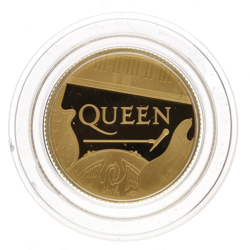 105 - The Royal Mint - Queen, 2020 UK quarter-ounce gold proof coin, 999.9, limited edition 0247/1250, wit... 