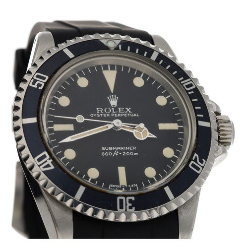 18 - Rolex Oyster Perpetual Submariner stainless steel gentleman's wristwatch, reference no. 5513/0, seri... 