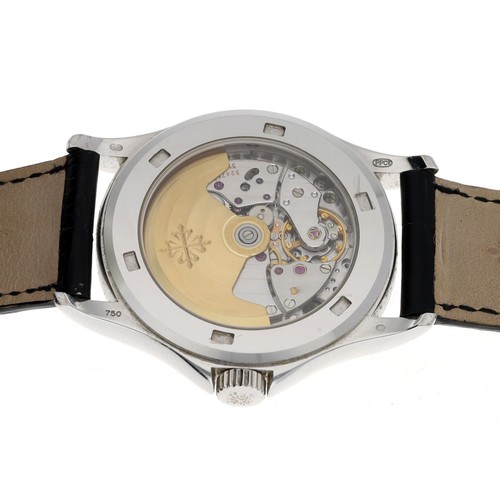 24 - Patek Philippe Calatrava 18ct white gold automatic gentleman's wristwatch, silvered dial, cal. 315/1... 