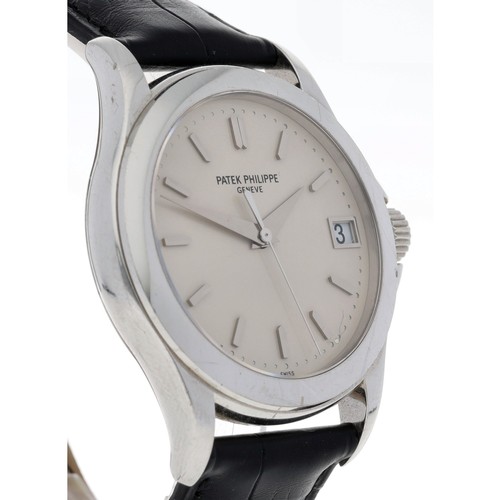 24 - Patek Philippe Calatrava 18ct white gold automatic gentleman's wristwatch, silvered dial, cal. 315/1... 