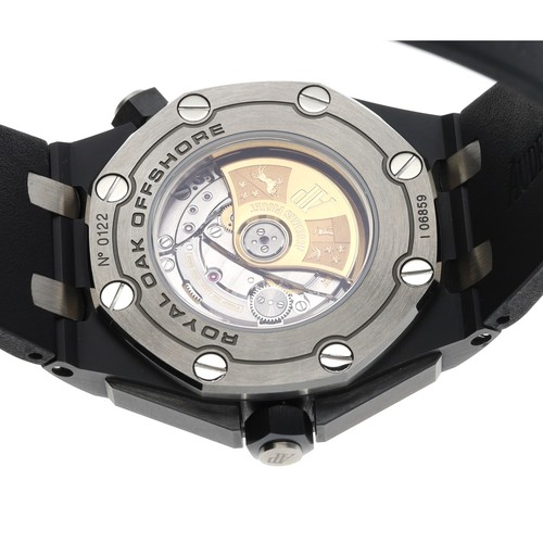 31 - Audemars Piguet Royal Oak Offshore automatic black ceramic and stainless steel Diver's wristwatch, r... 