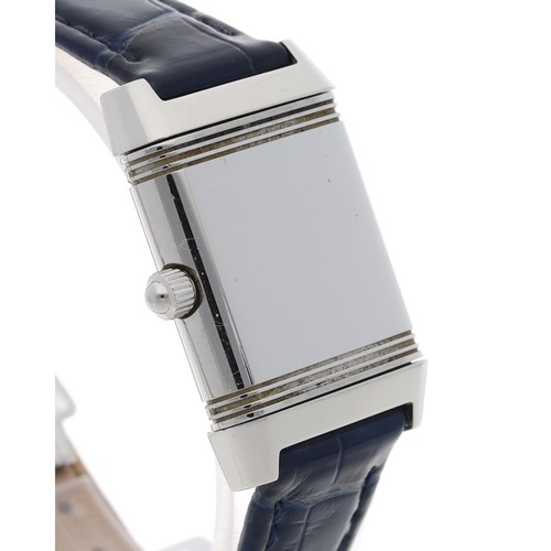 34 - Jaeger-LeCoultre Reverso stainless steel lady's wristwatch, reference no. Q265.84.30, serial no. 257... 