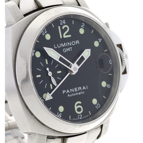 52 - Panerai Luminor GMT Ocean Chronometer automatic stainless steel gentleman's wristwatch, serial no. O... 