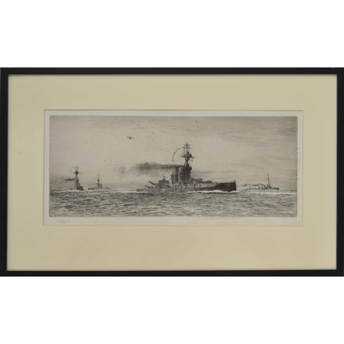 763 - William Lionel Wyllie R.A., R.E., (1851-1931) - First World War Battleships, signed artist proof, al... 