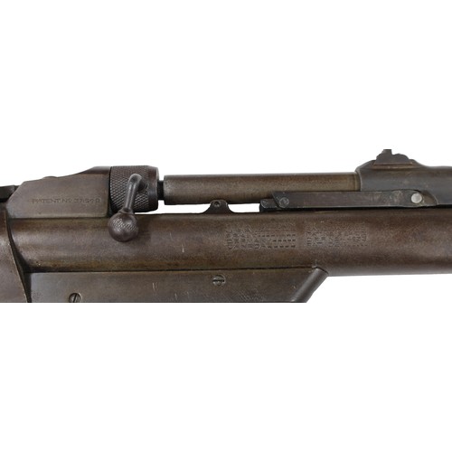 1116 - Webley Service Mark II .22 air rifle, walnut stock with a chequered panel, patent no. 371548, 42