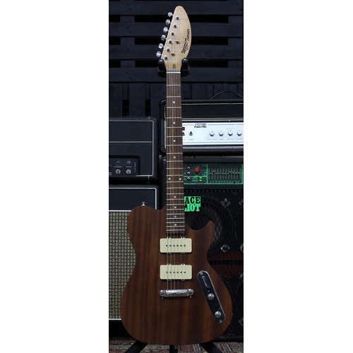 1003 - MJP Turner custom made electric guitar comprising solid mahogany body, twenty-two fret rosewood boar... 