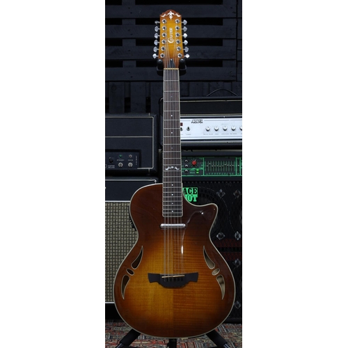 1004 - 2015 Crafter SA-12 semi-hollow body twelve string electric guitar, made in Korea; Body: figured vene... 