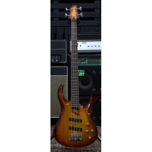 1005 - Hamer XT Series Victory 2 bass guitar, made in China; Body: amber burst finish, a few light marks; N... 