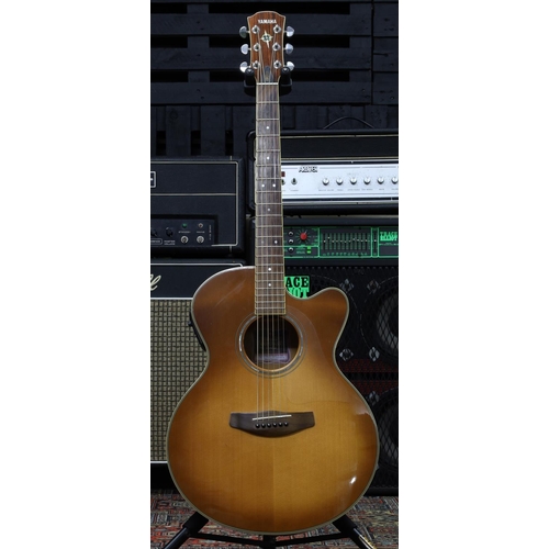 1006 - Yamaha Compass Series CPX700 electro-acoustic guitar; Back and sides: laminated mahogany, a few ligh... 