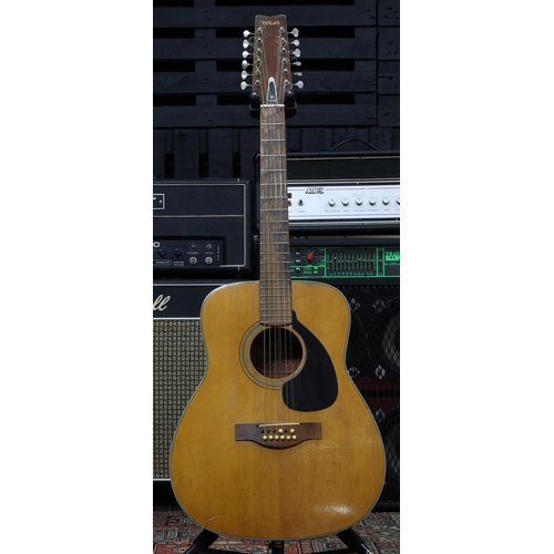 1007 - 1970s Yamaha FG-230 twelve string acoustic guitar, made in Japan (Nippon Gakki red label); Back and ... 