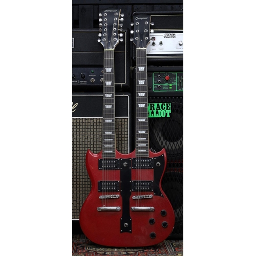 Cherrystone 12/6 double neck electric guitar, with cherry